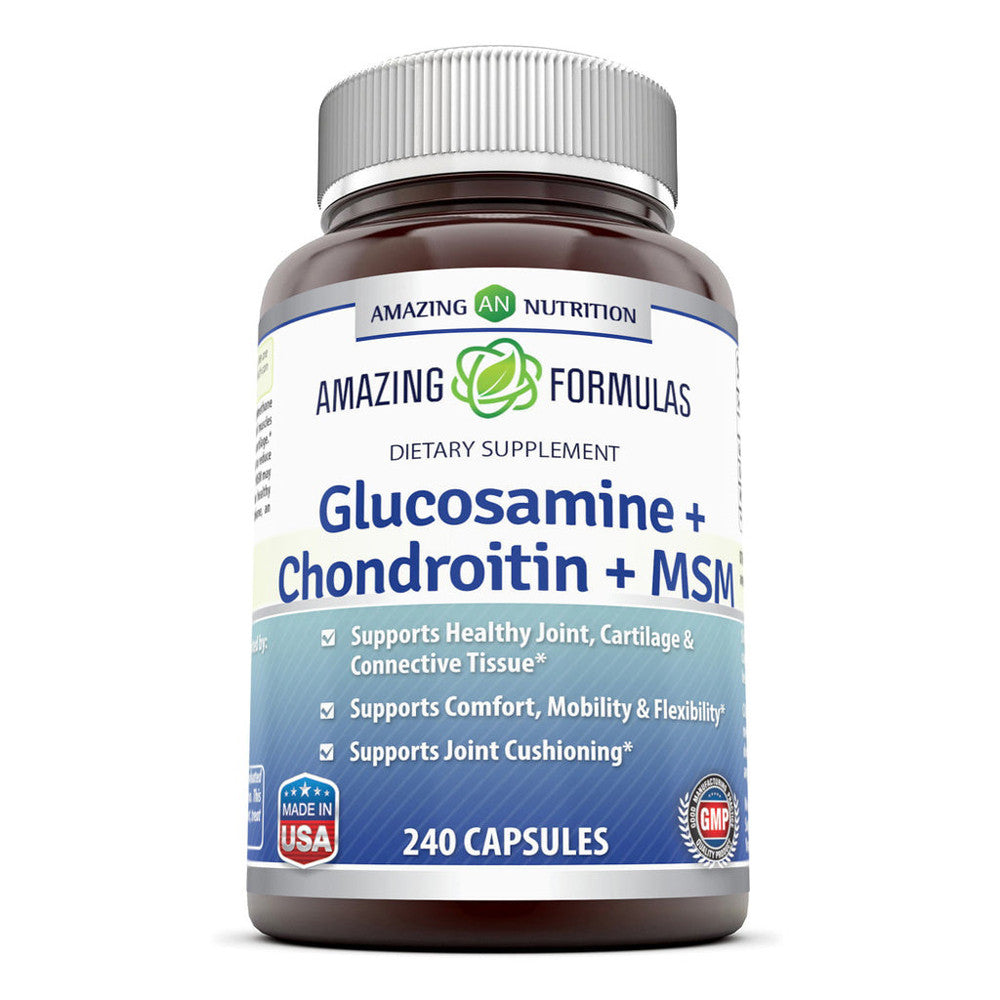 Amazing Nutrition Amazing Formulas Glucosamine Chondroitin MSM Capsules, 240 Ea
